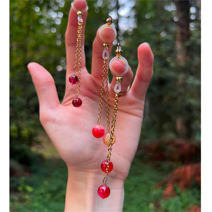 Cherry Chain Dangle - Faux Nipple Piercing / Non Piercing Nipple Jewelry