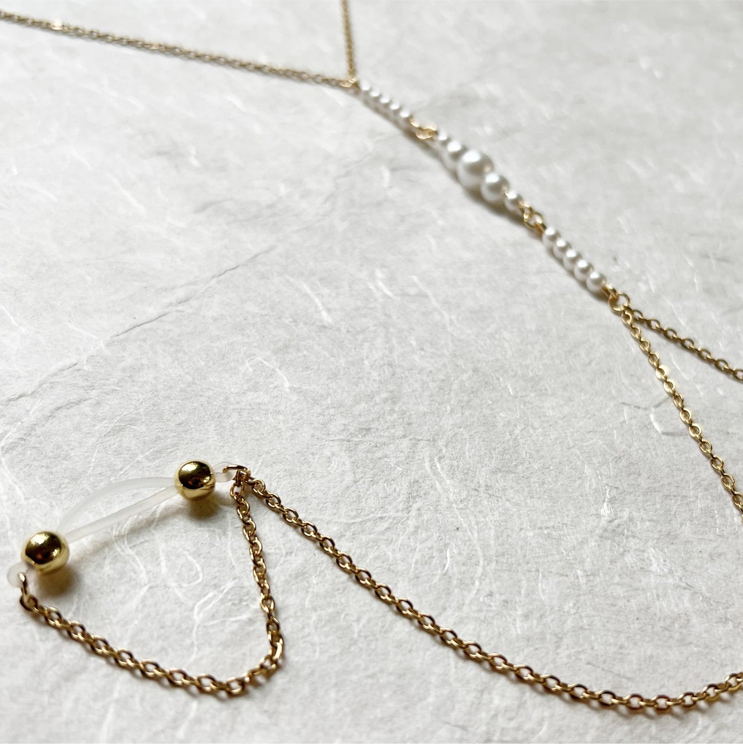 Pearl Nipple Chain to Faux Nipple Non Piercing / Body Chain Bra Jewelry
