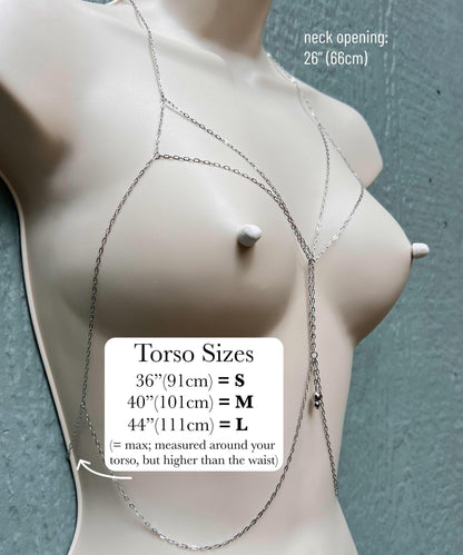 Dainty Layered Chain Bra - Body Chain Jewelry / Waterproof Bra Chain / Breast Harness