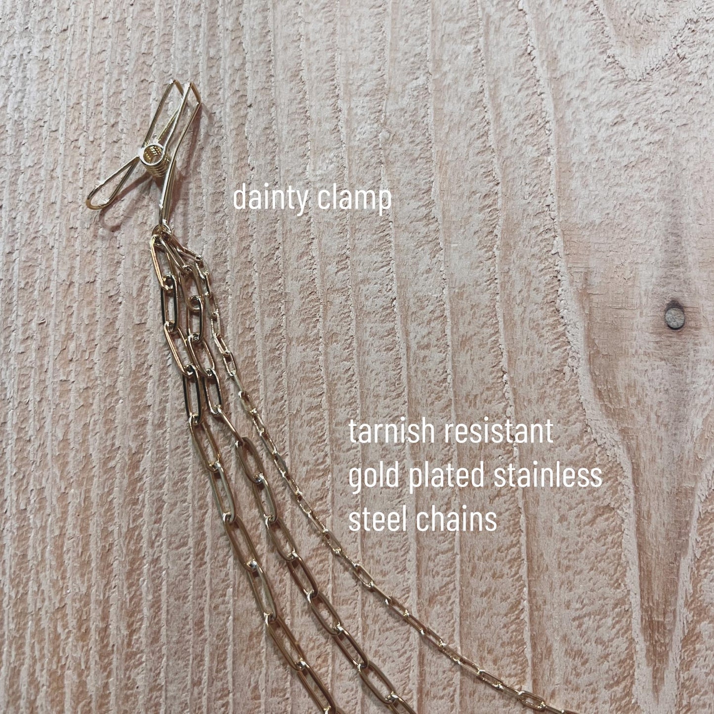 Nipple Clamps with Chains - Triple Nipple Chain Connector / Body Chain to Nipple Jewelry