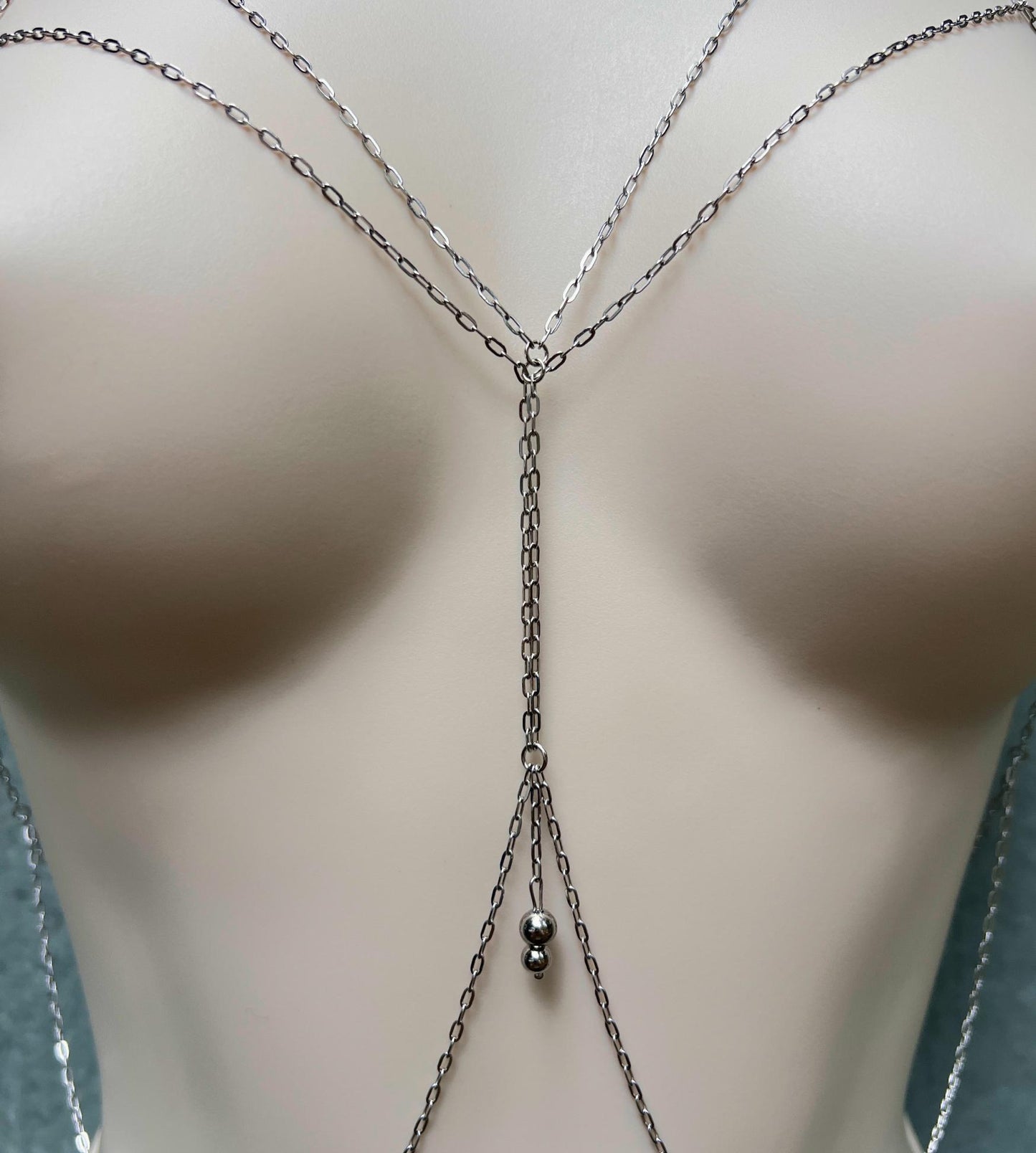 Dainty Layered Chain Bra - Body Chain Jewelry / Waterproof Bra Chain / Breast Harness