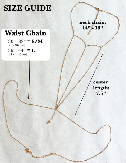 Dainty Triple Chain Bra / Boho Body Chain Jewelry - Waterproof Bra Chain