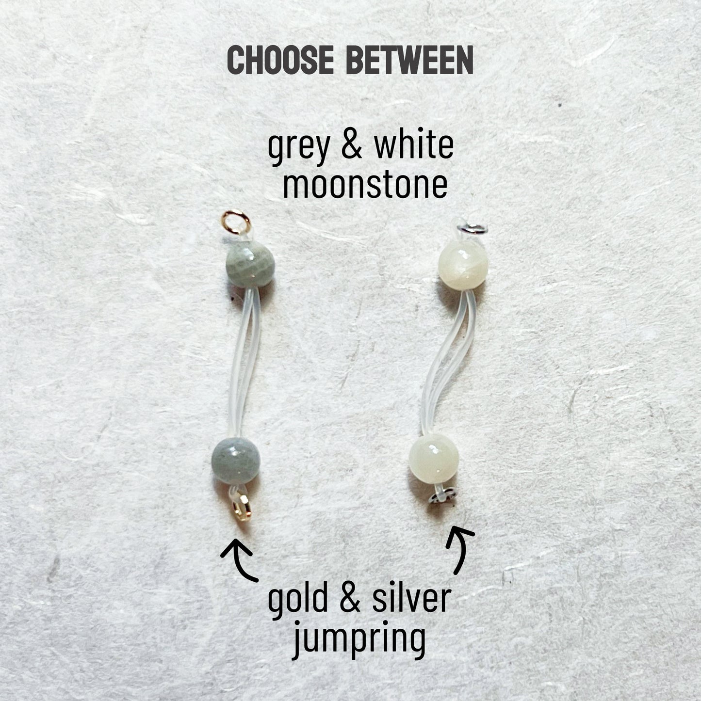 Moonstone Fake Nipple Rings / Faux Nipple Piercing with Gemstones