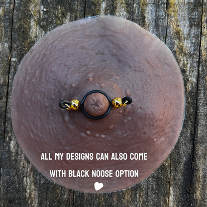 Luxury Golden Nipple Rings with Sparkly Chain - Fake Nipple Piercings / Non Piercing Nipple Jewelry