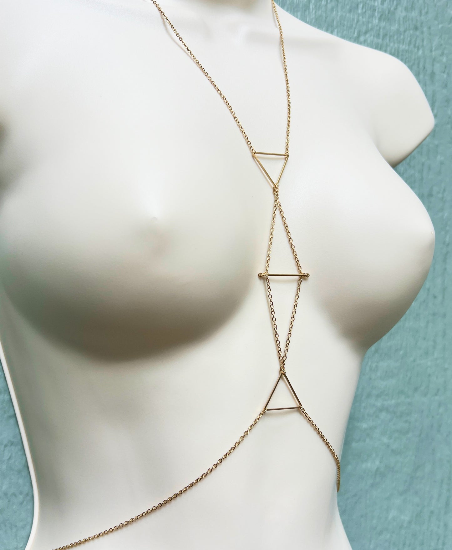 Triangle Chain Bra / Boho Body Chain Jewelry - Waterproof Bra Chain