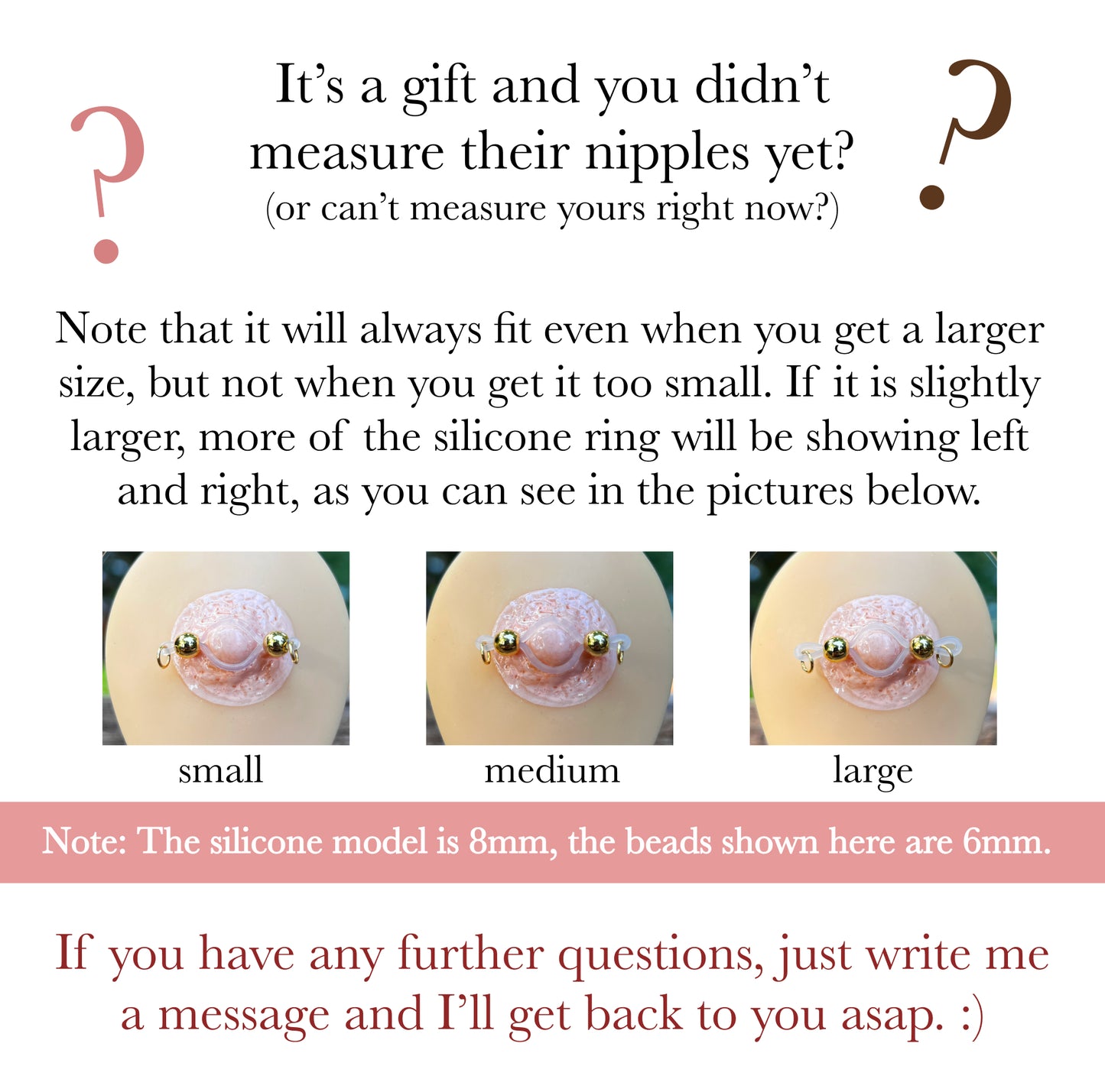 Sparkly Nipple Jewelry with Snake Chain - Fake Nipple Piercing / Nipple Rings