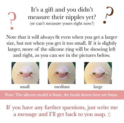 Non Piercing Nipple Shield Ornament / Fake Nipple Piercing, Nipple Rings