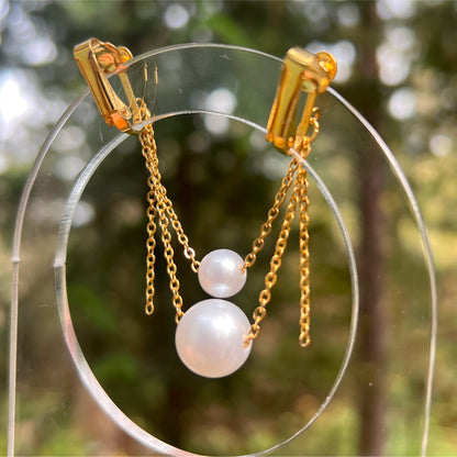 Labia Jewelry Dangle with Pearls - Intimate Jewelry / Labia Clip Jewelry