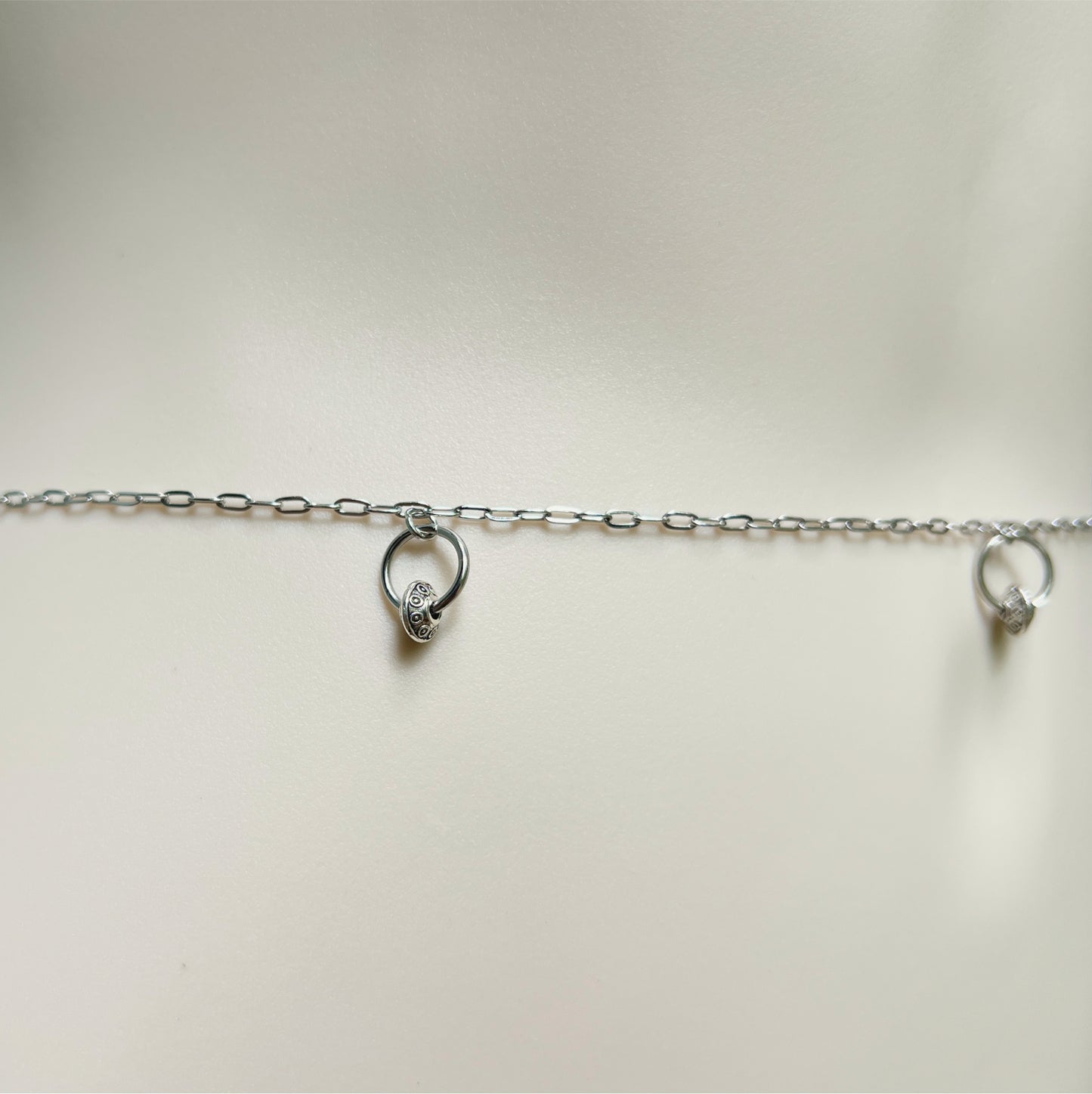 Silver Belly Chain with Roundels / Boho Waist Chain Jewelry - Waterproof Body Chain