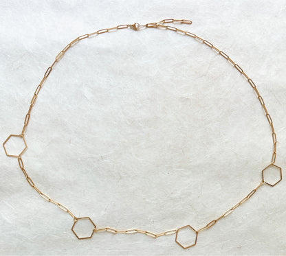 Paperclip & Polygons Belly Chain / Waist Chain Jewelry - Waterproof Body Chain
