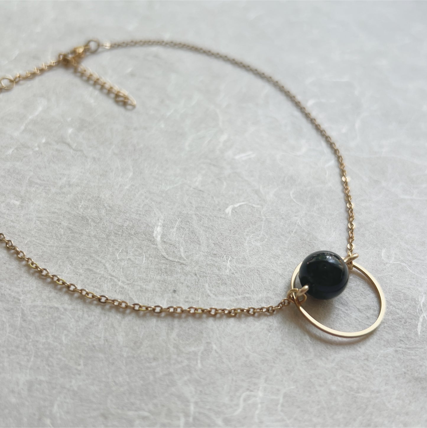 Discreet Day Collar with Gemstone of Choice /  O Ring Choker Necklace - Submissive Jewelry