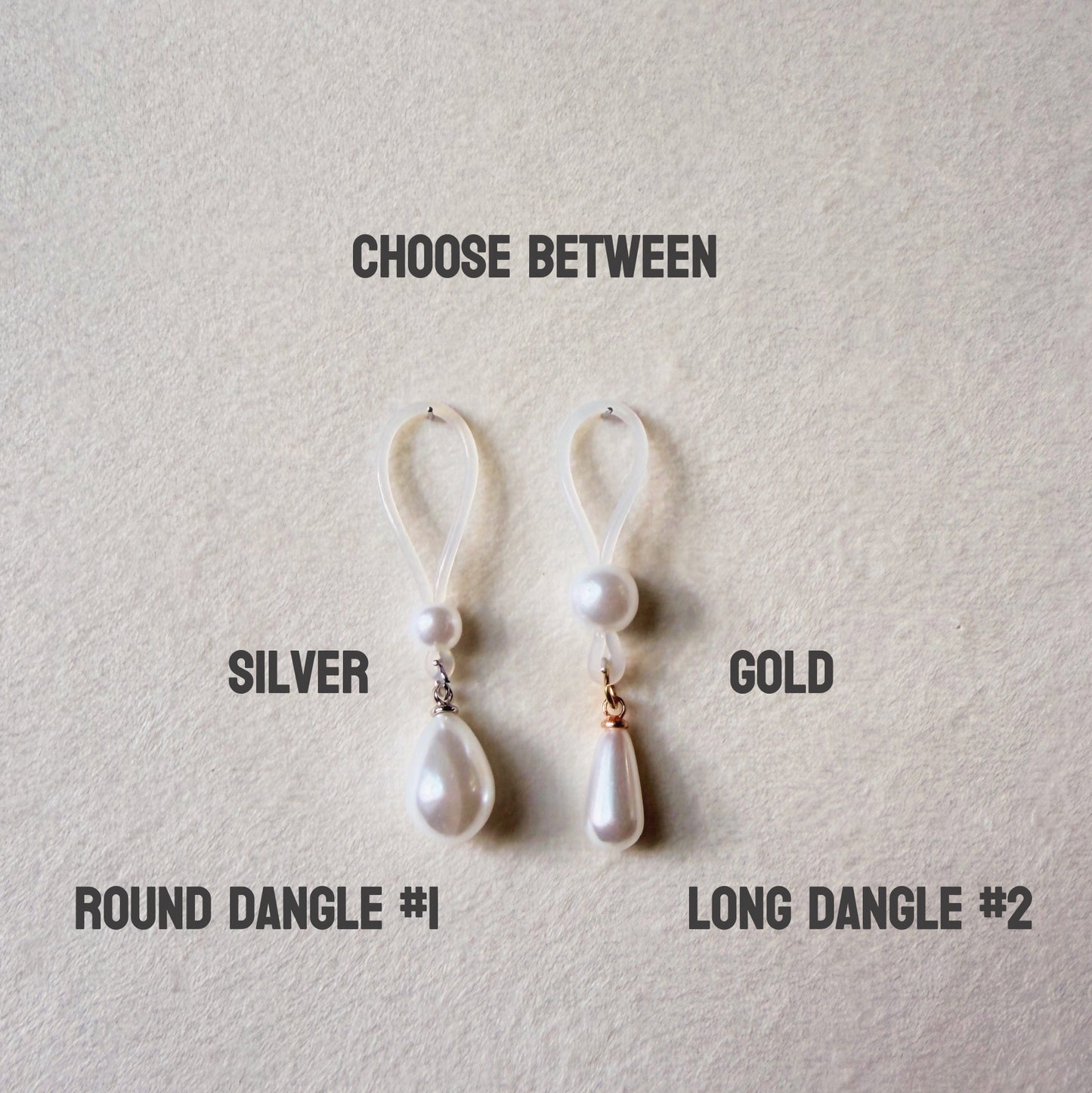 Pearl Nipple Noose Dangle - Faux Nipple Piercing / Non Piercing Nipple Jewelry