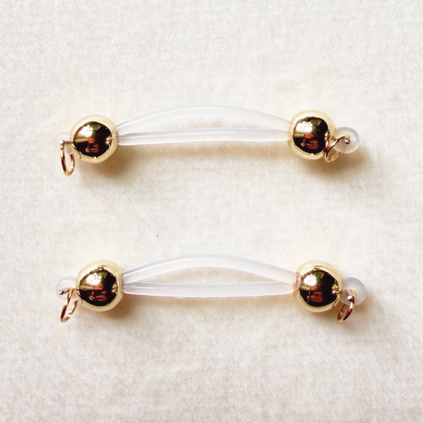 The Classic Gold Faux Nipple Piercing - Barbell Nipple Rings / Non Piercing Nipple Jewelry