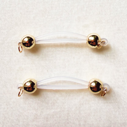 The Classic Gold Faux Nipple Piercing - Barbell Nipple Rings / Non Piercing Nipple Jewelry