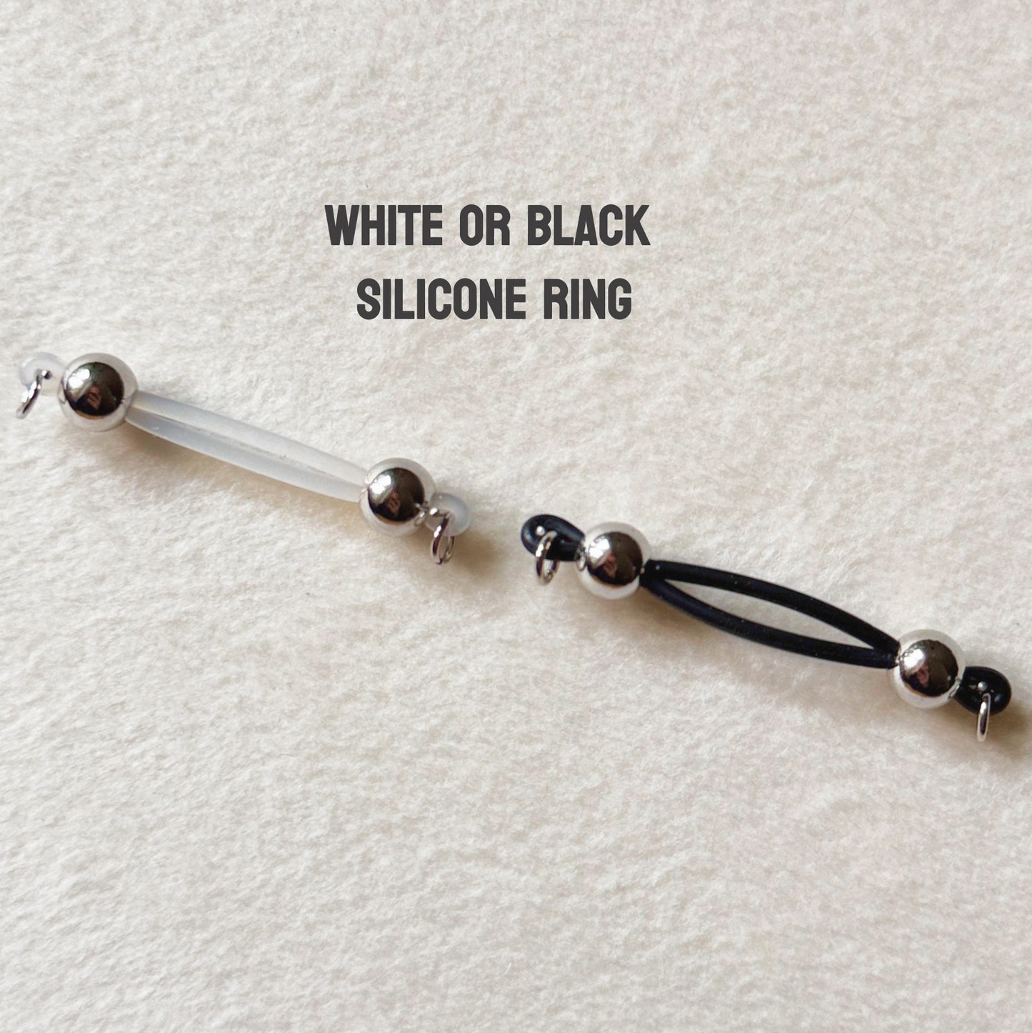 Classic Silver Barbell Fake Nipple Piercing - Barbell Nipple Rings / Nipple Jewelry Non Piercing