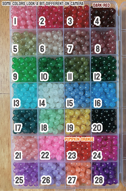 Colorful Glass Beads - Barbell Nipple Rings / Faux Nipple Piercing
