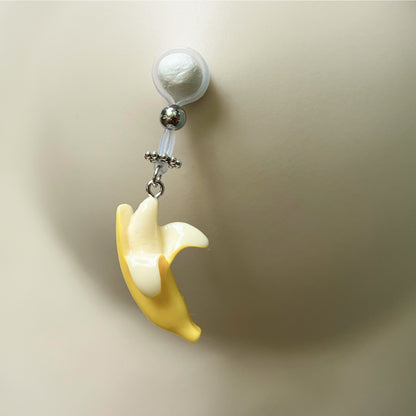 Banana Nipple Jewelry - Faux Nipple Piercing / Non Piercing Nipple Jewelry