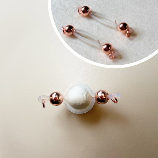 Rose Gold Faux Nipple Piercing - Barbell Nipple Rings / Non Piercing Nipple Jewelry