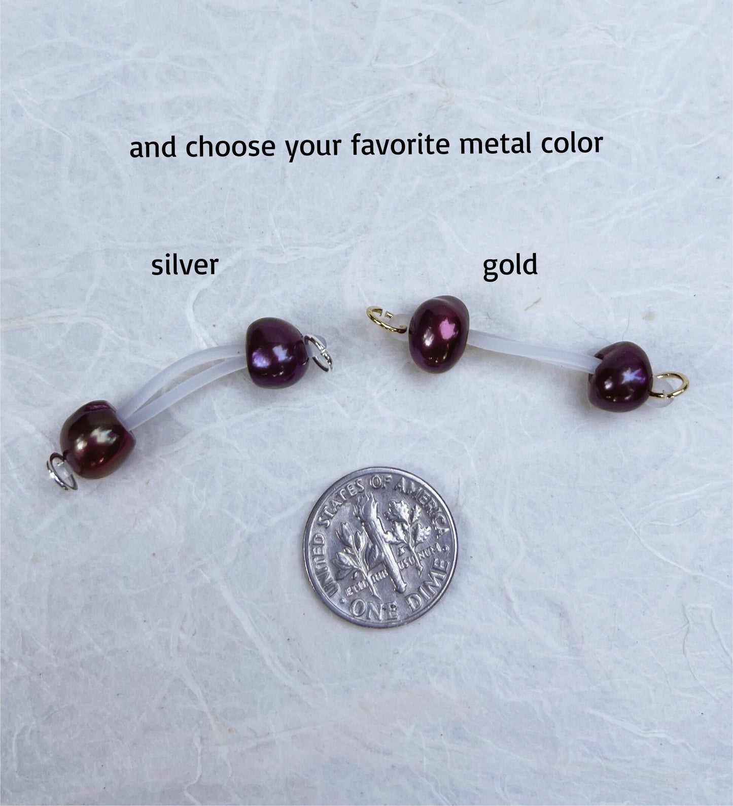 Real Pearl Fake Nipple Piercing -Barbell Nipple Rings / Faux Nipple Piercing