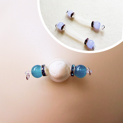 Fake Nipple Rings in 7 Colors with Rondelles - Barbell Faux Nipple Piercing / Non Piercing Nipple Jewelry