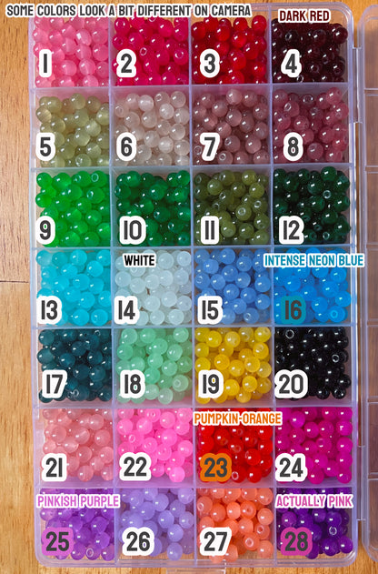 Colorful Glass Beads - Barbell Nipple Rings / Faux Nipple Piercing