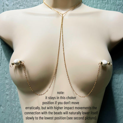 Add-On Chain for Fake Nipple Piercings - Nipple Body Chain Only