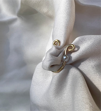 Nipple Rings with Pearls - Non Piercing Nipple Jewelry / Faux Nipple Piercing
