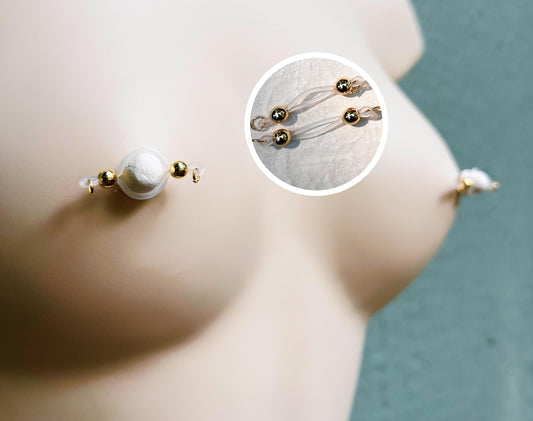gold nipple rings, nipple jewelry with barbells, barbell style nipple non piercing, industrial nipple piercing with nipple noose, fake nipple piercing gold