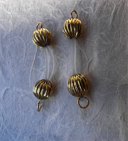Gold Melon - Barbell Nipple Rings / Faux Nipple Piercing