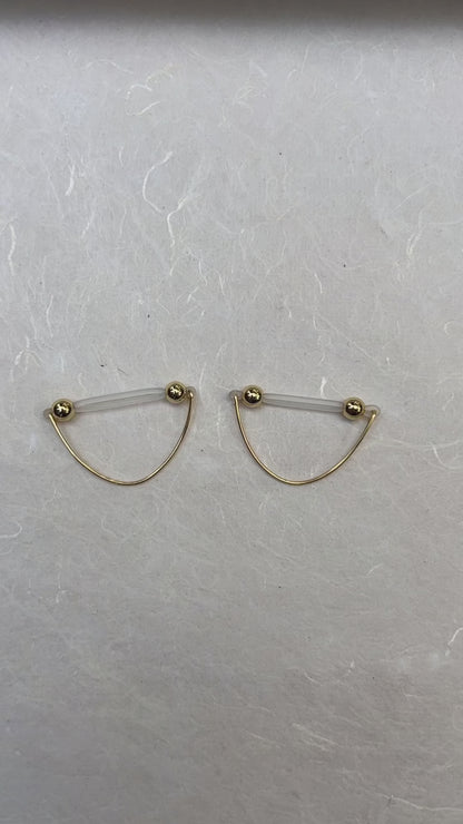 Wired Nipple Shield Piercing - Non Piercing Nipple Rings / Faux Nipple Piercing