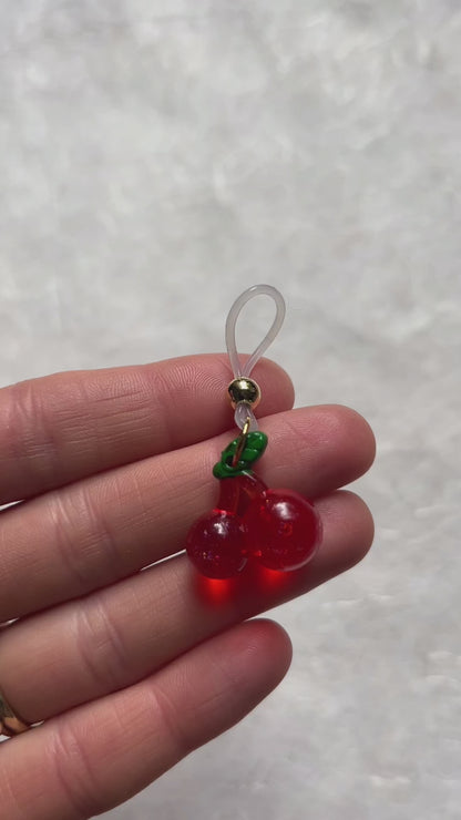 Cherry Nipple Jewelry - Faux Nipple Piercing / Non Piercing Nipple Jewelry