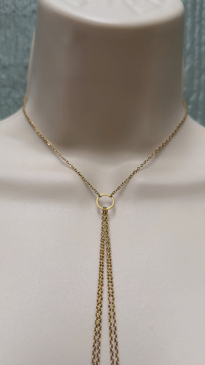 Choker to Nipple Rings - Faux Nipple Piercing Body Chain Jewelry / Chain Bra