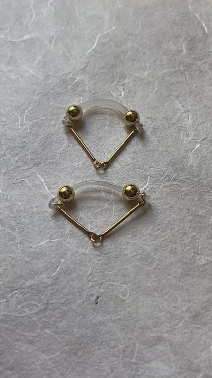 Non Piercing Boho Nipple Ring with Bars - Barbell Nipple Rings / Non Piercing Nipple Jewelry