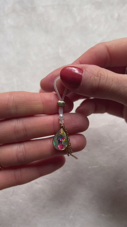 Cute Rhinestone Nipple Dangle - Faux Nipple Piercing / Non Piercing Nipple Jewelry