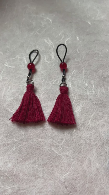 Tassel Nipple Jewelry Dangle - Faux Nipple Piercing / Non Piercing Nipple Jewelry