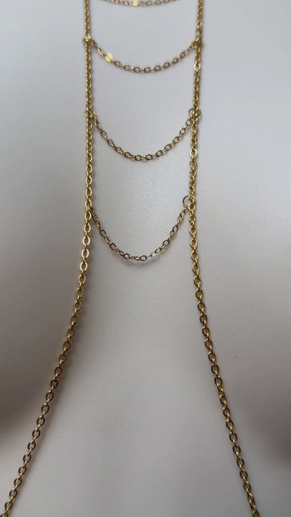 Boho Body Chain with Unique Ladder Design / Unisex Chain Bra Onesize