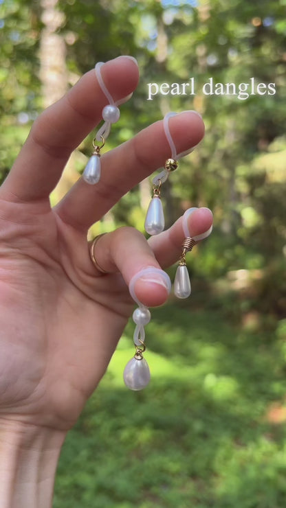 Pearl Nipple Noose Dangle - Faux Nipple Piercing / Non Piercing Nipple Jewelry