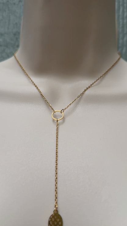 Nipple Chain with Upside Down Pineapple - Necklace to Nipple Ring / Swinger Hotwife Jewelry