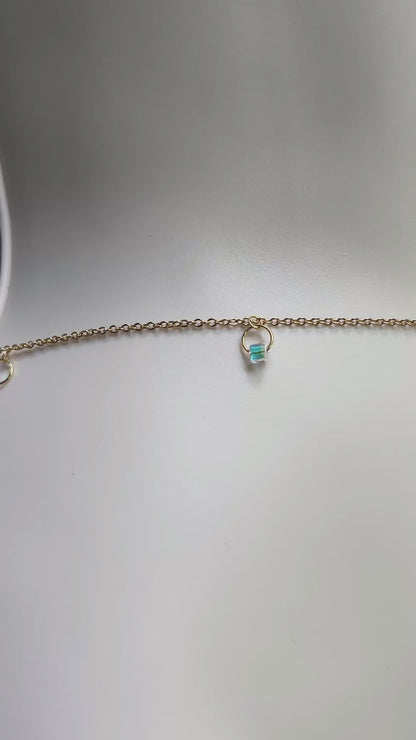 Crystal Beaded Gold Belly Chain / Boho Waist Chain Jewelry - Waterproof Body Chain