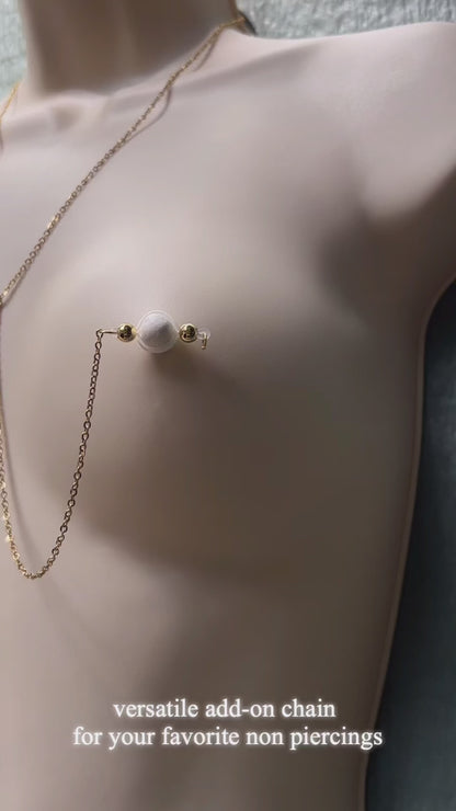 Add-On Chain for Fake Nipple Piercings - Nipple Body Chain Only