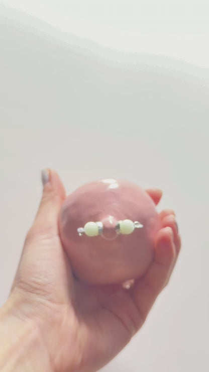 Glow in the Dark Fake Nipple Rings - Barbell Faux Nipple Piercing / Non Piercing Nipple Jewelry